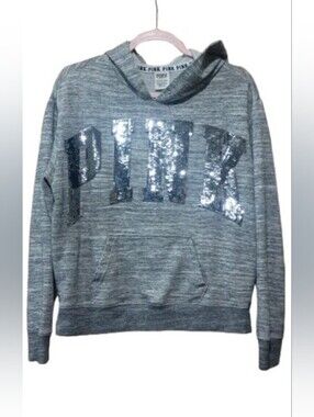 PINK Victoria’s Secret Sequin Logo Hoodie